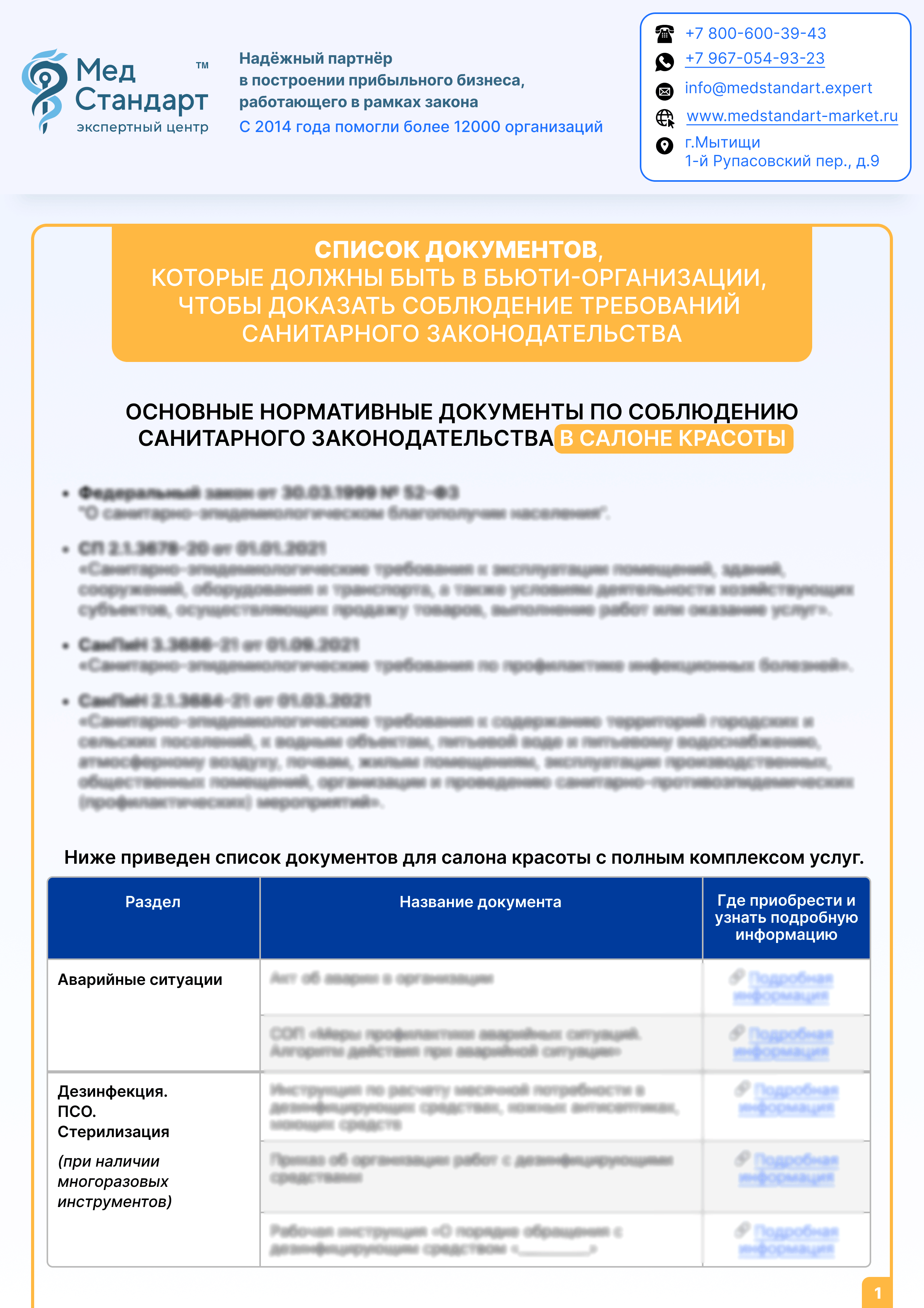картинка Список документов, которые должны быть в салоне для соблюдения требований СанПиН от магазина Одежда+